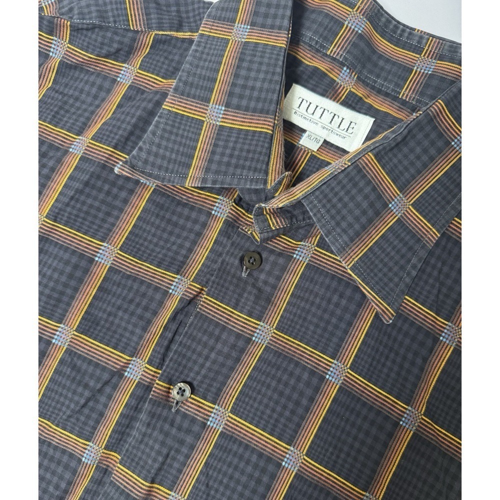 Tuttle Mens Collection Button Up Shirt Men's Sz XLTG Geometric Pattern
